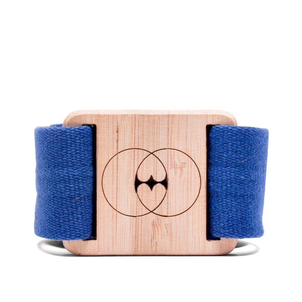 ceinture en coton recyclé bleu