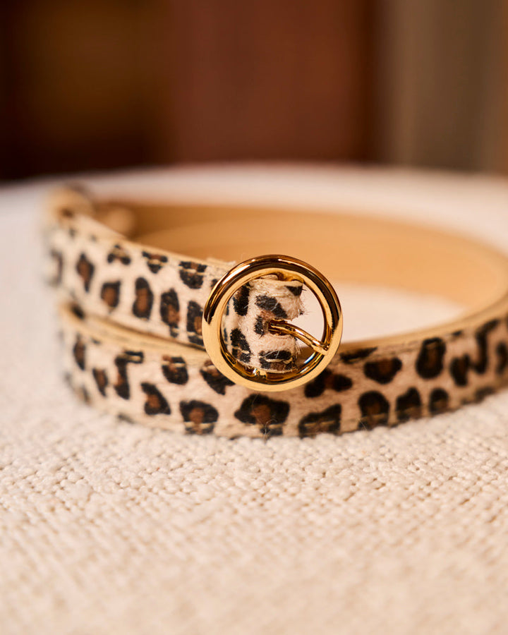 Ceinture femme vegan Rhapsodie Léopard de la marque Minuit sur Terre