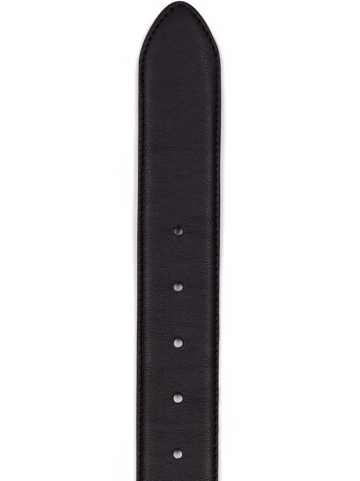 ceinture vegan femme noire avec boucle ronde