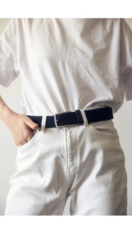 ceinture noire ajustable sans trou