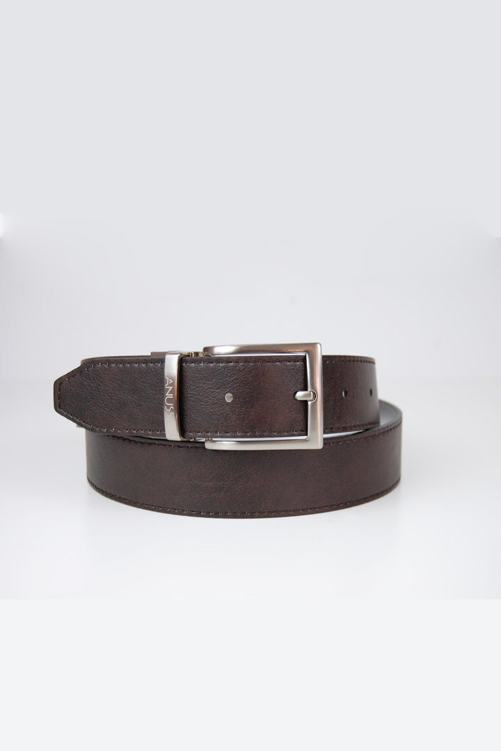 ceinture réversible en cuir vegan blanc et marron