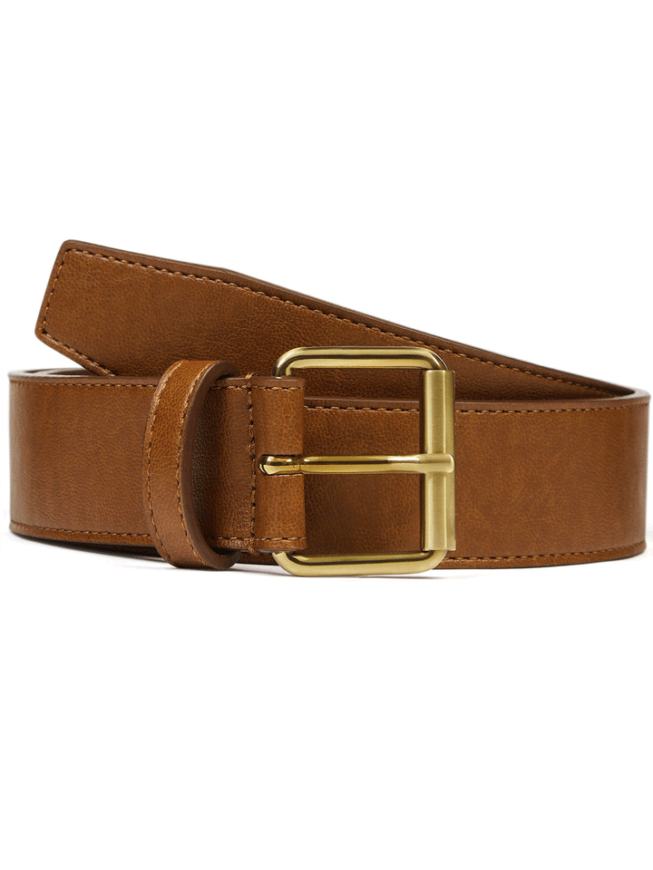 ceinture marron clair en cuir vegan 
