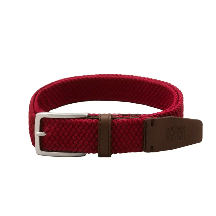 ceinture tressée rouge