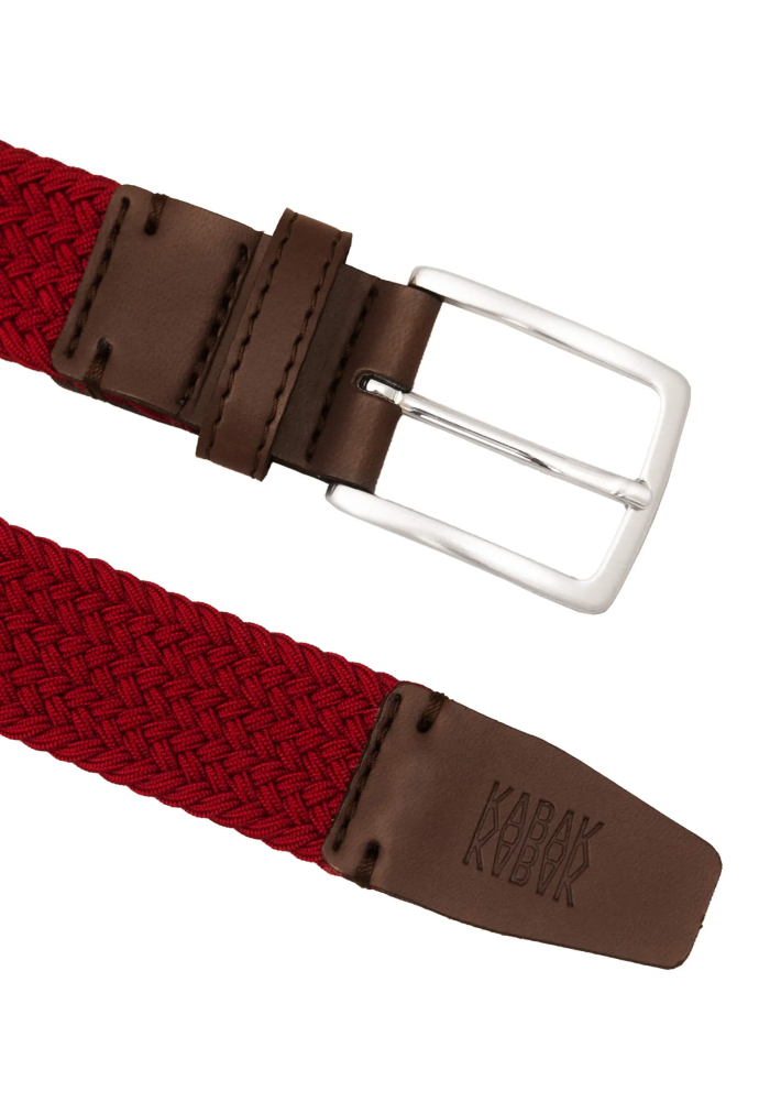 ceinture tressée rouge