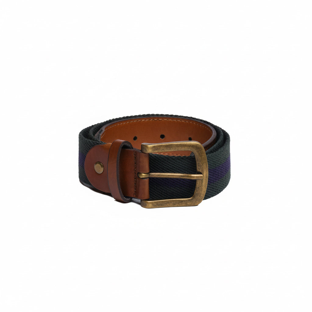 Ceinture vegan bicolore vert bleu solari
