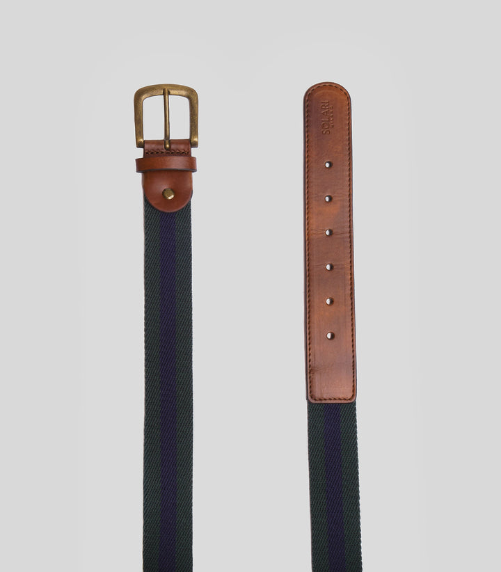 Ceinture vegan bicolore solari bleu vert 
