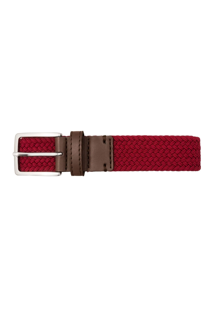 ceinture tressée rouge