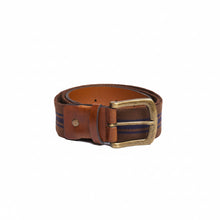 Charger l'image dans la galerie, Ceinture vegan homme marron et bleu