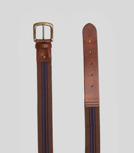 Charger l'image dans la galerie, ceinture vegan homme marron et bleu