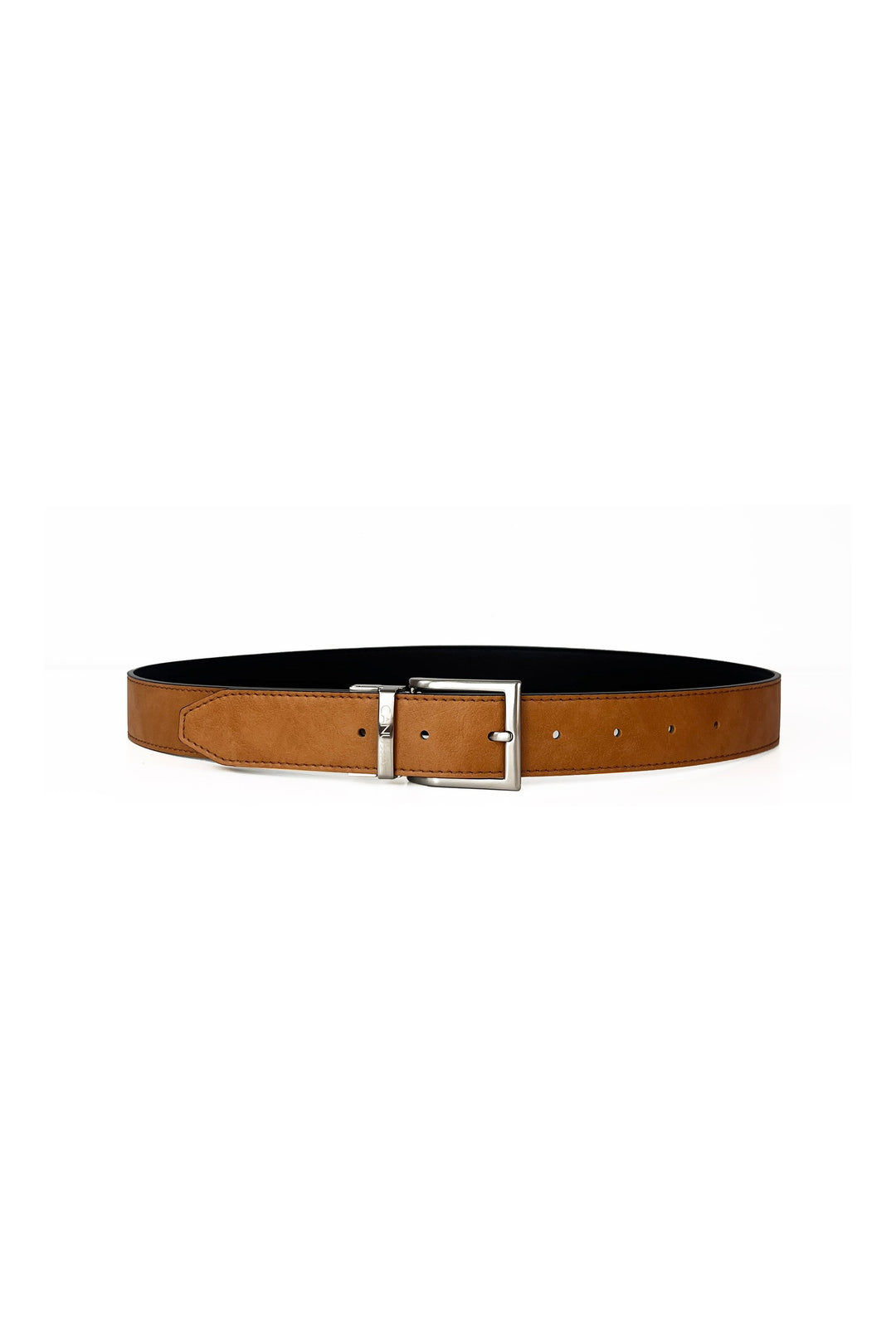 ceinture en cuir vegan réversible noir et camel
