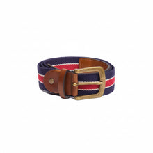 Load image into Gallery viewer, Ceinture vegan homme bleu rouge blanc 