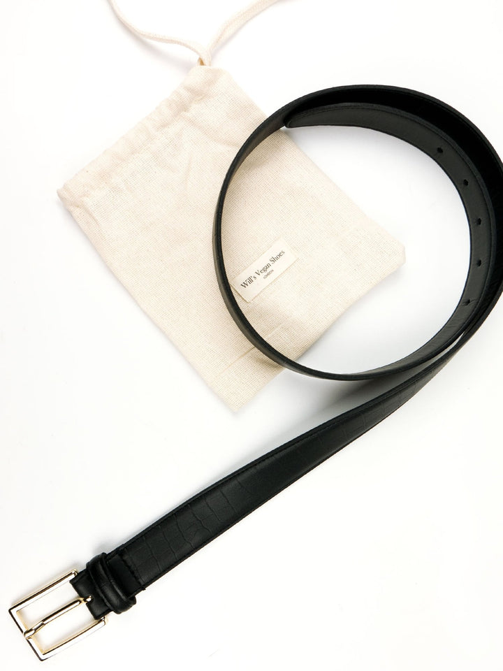 ceinture vegan femme noir