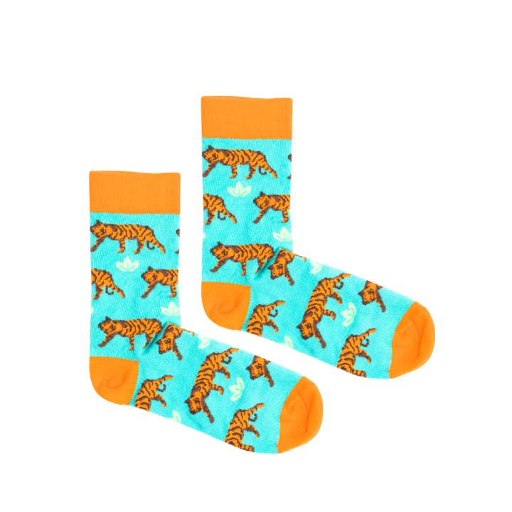 chaussettes fantaisie avec motifs tigres