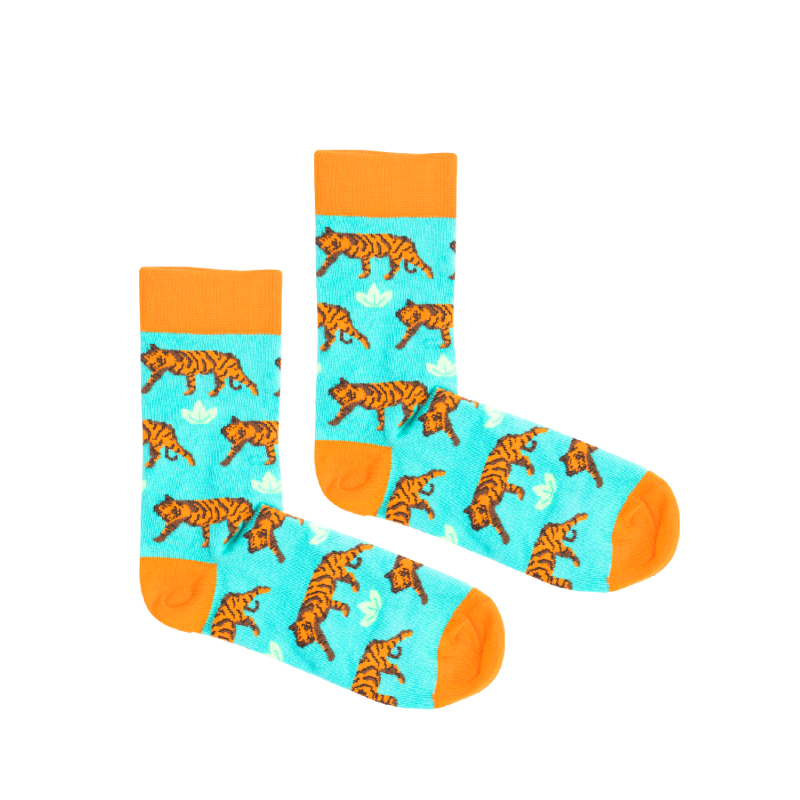 chaussettes fantaisie avec motifs tigres