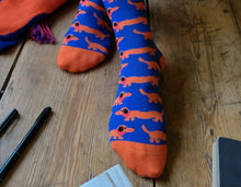 Load image into Gallery viewer, chaussettes en coton bio avec motifs chiens teckel