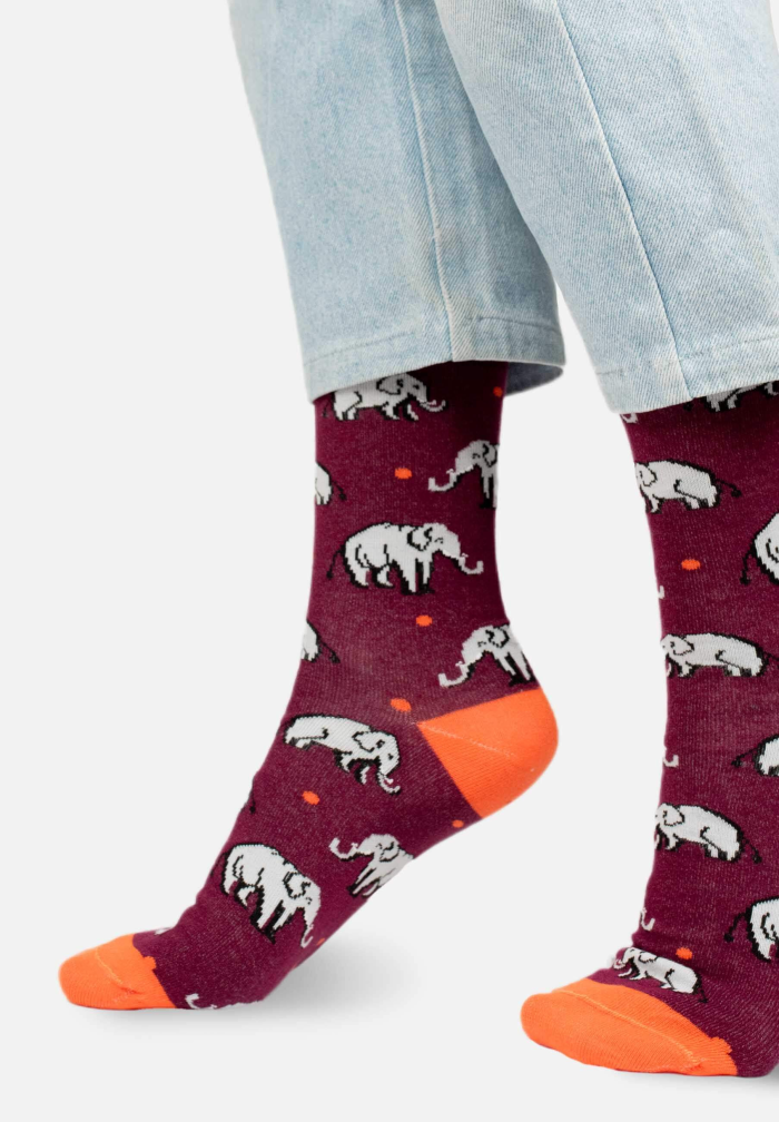 Chaussettes à motifs d'Eléphants