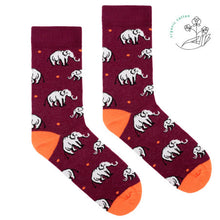 Load image into Gallery viewer, Chaussettes à motifs d&#39;Eléphants