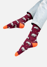 Load image into Gallery viewer, Chaussettes à motifs d&#39;Eléphants