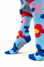 Load image into Gallery viewer, Chaussettes colorées à fleurs