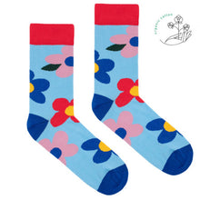Load image into Gallery viewer, Chaussettes colorées à fleurs