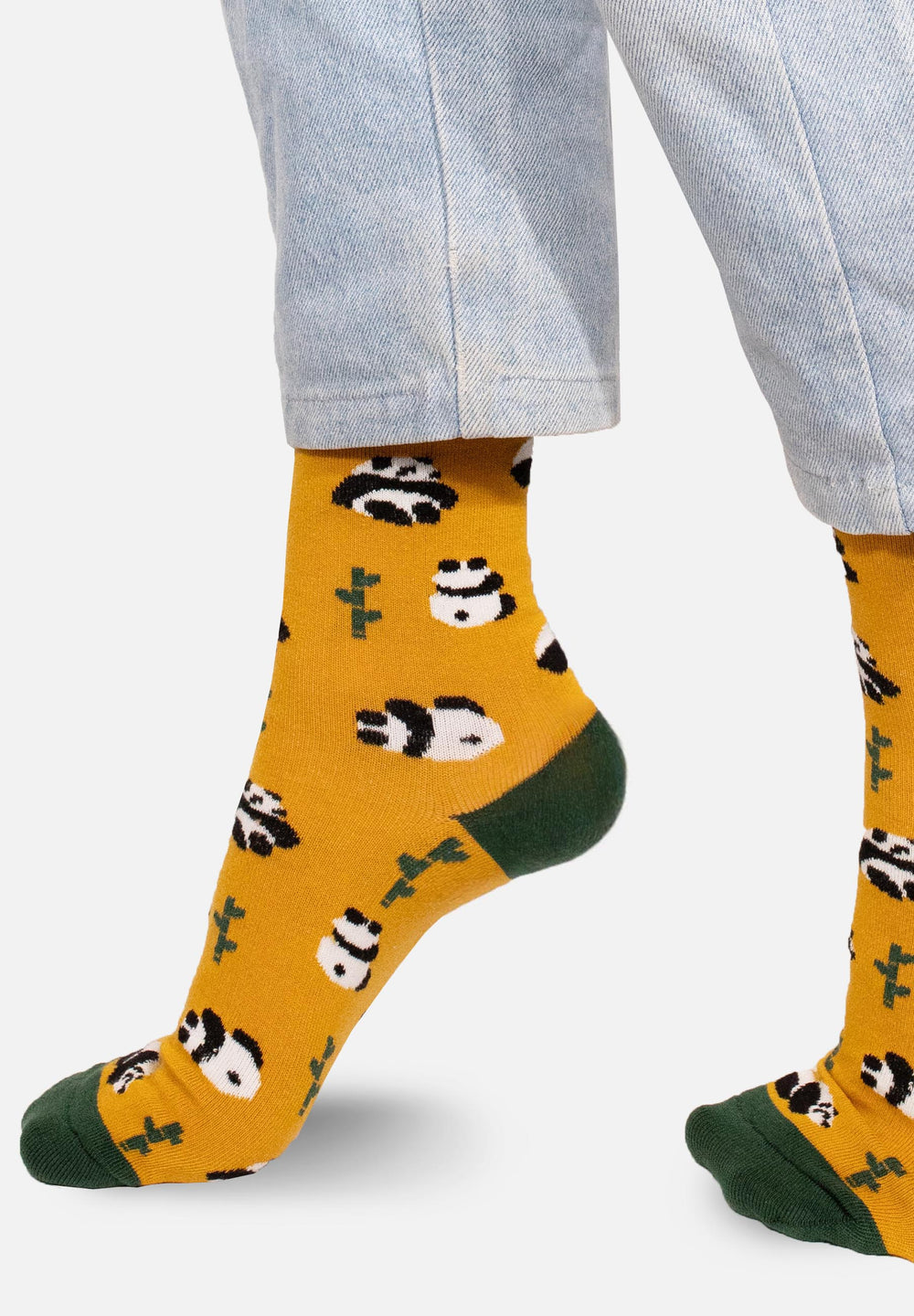 chaussettes à motifs de pandas en coton bio