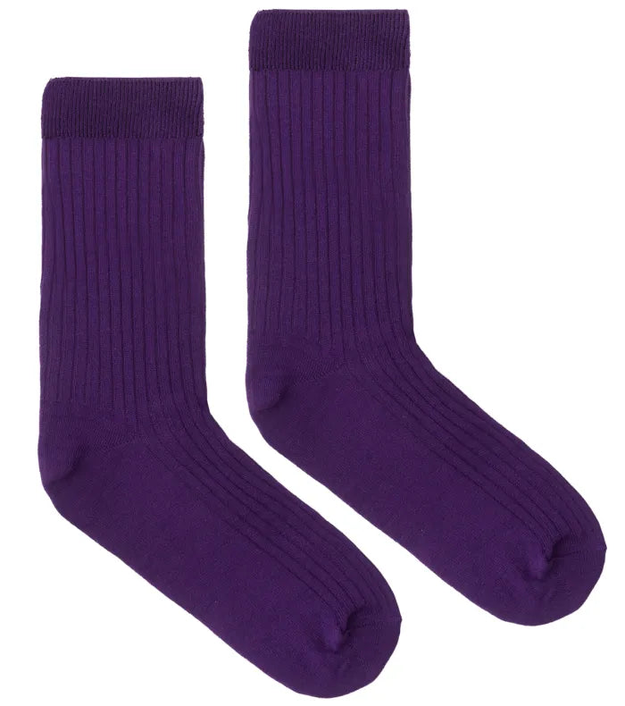 chaussettes en coton bio violette
