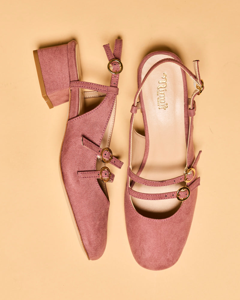 Chaussures babies vegan de la marque Minuit sur Terre, modèle Harmonie Bois de Rose
