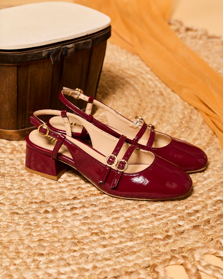 Chaussures babies vegan de la marque Minuit sur Terre, modèle Harmonie Grand cru