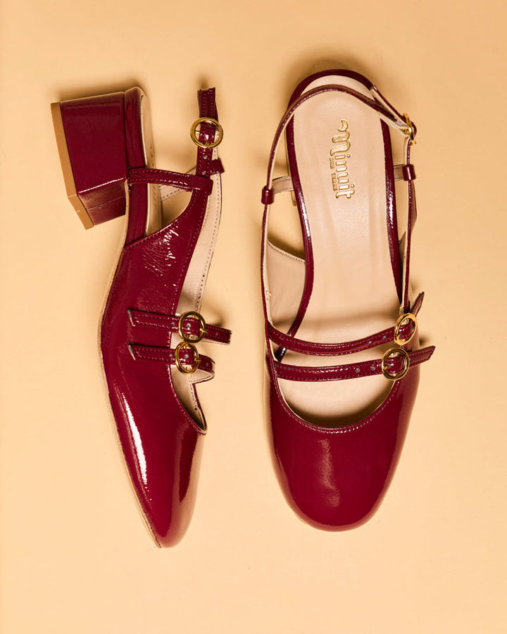Chaussures babies vegan de la marque Minuit sur Terre, modèle Harmonie Grand cru