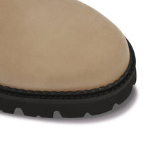 Charger l&#39;image dans la galerie, chaussure à lacets beige pour homme en daim vegan