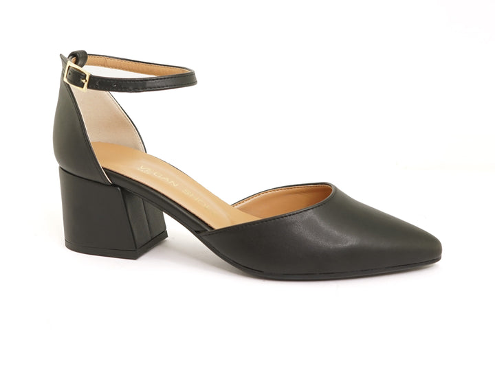 chaussures à talon noires à bout pointu
