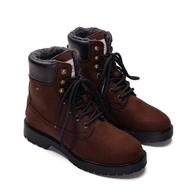chaussures montantes à lacets intérieur fourré