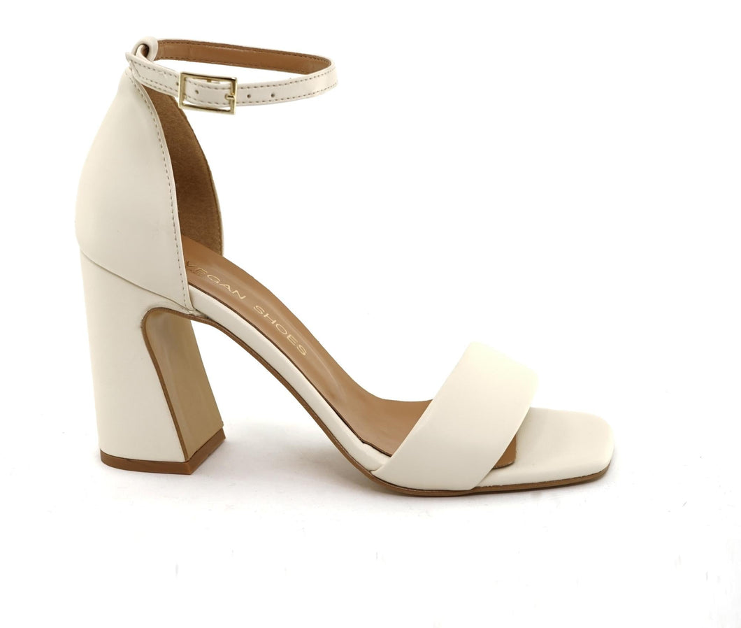 chaussures à talons blanche pour mariage vegan