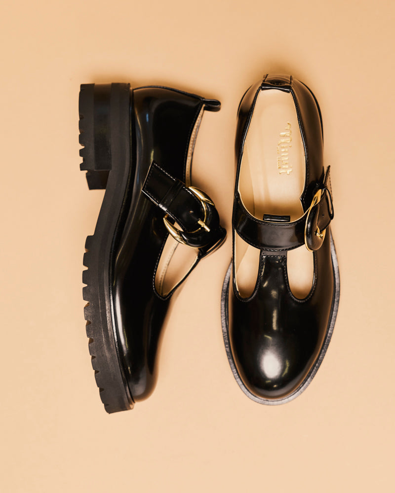 chaussures vegan style babies noires vernis