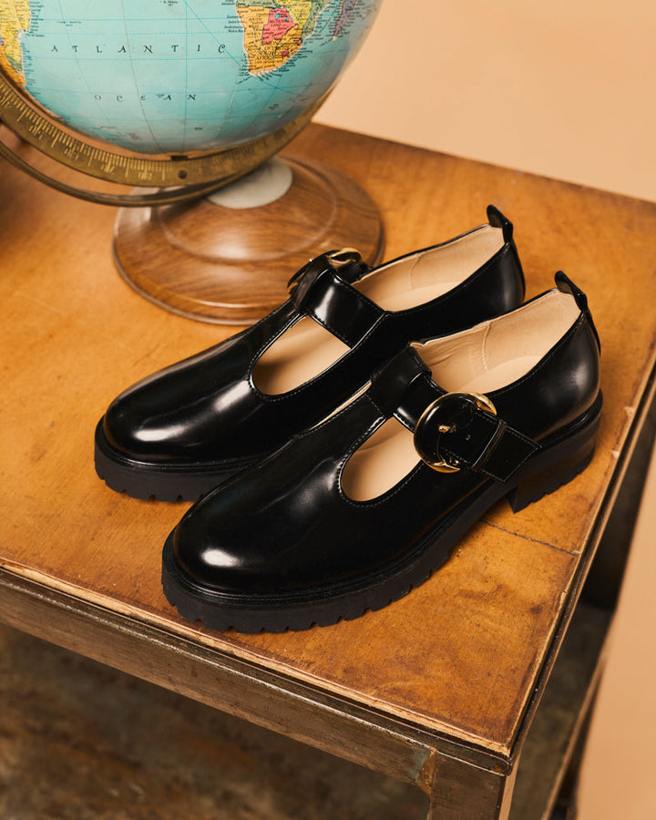 chaussures vegan style babies noires vernis