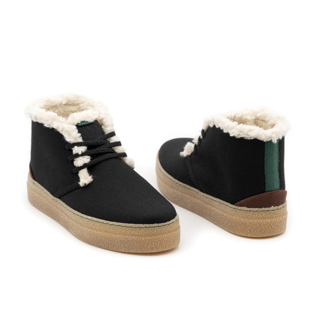 chaussures vegan chaude intérieur fourrées