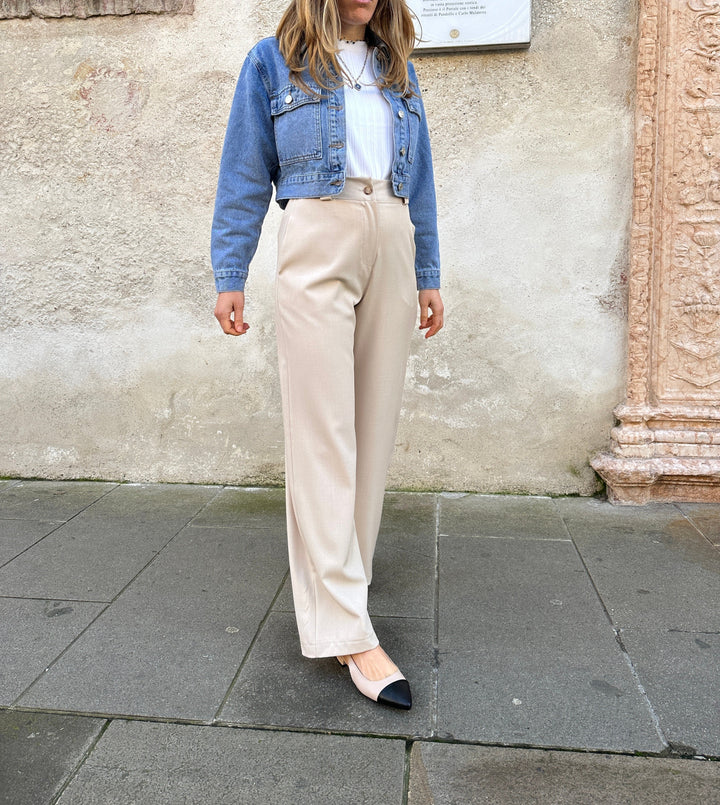 Chaussures vegan type escarpins plats à bout pointu, bicolor