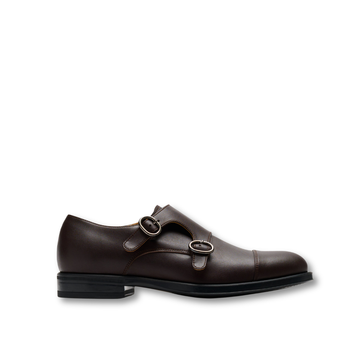 chaussures vegan homme style Monk marron foncé