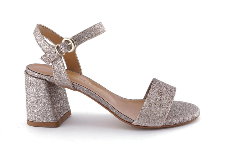 sandales à talons paillettes vegan