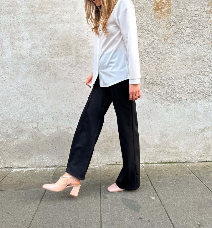 chaussures à talons en cuir vegan verni rose clair