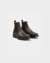 Load image into Gallery viewer, bottines chelsea marron pour homme en cuir vegan
