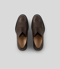Charger l&#39;image dans la galerie, derbies marron en cuir vegan