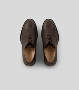 derbies marron en cuir vegan