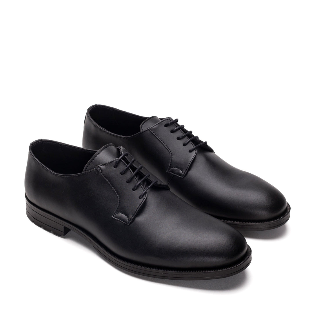 derbies en cuir vegan noir