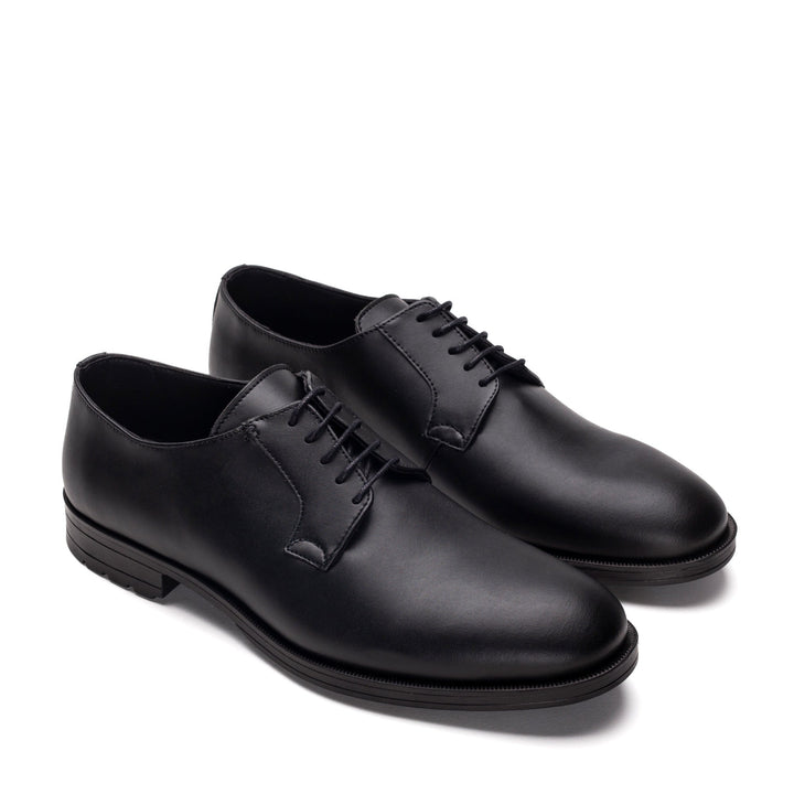 derbies en cuir vegan noir