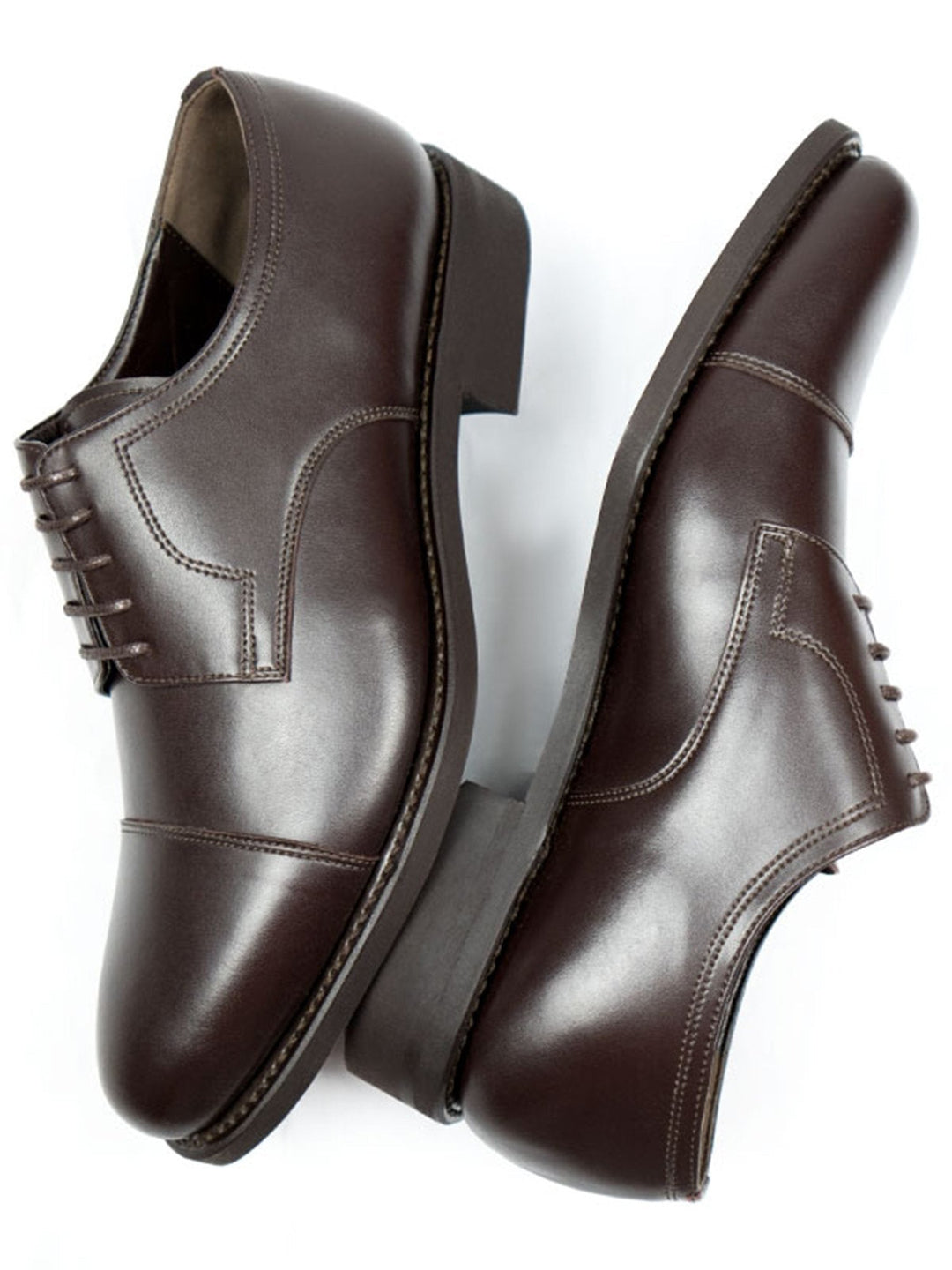 derbies pour homme en cuir vegan marron