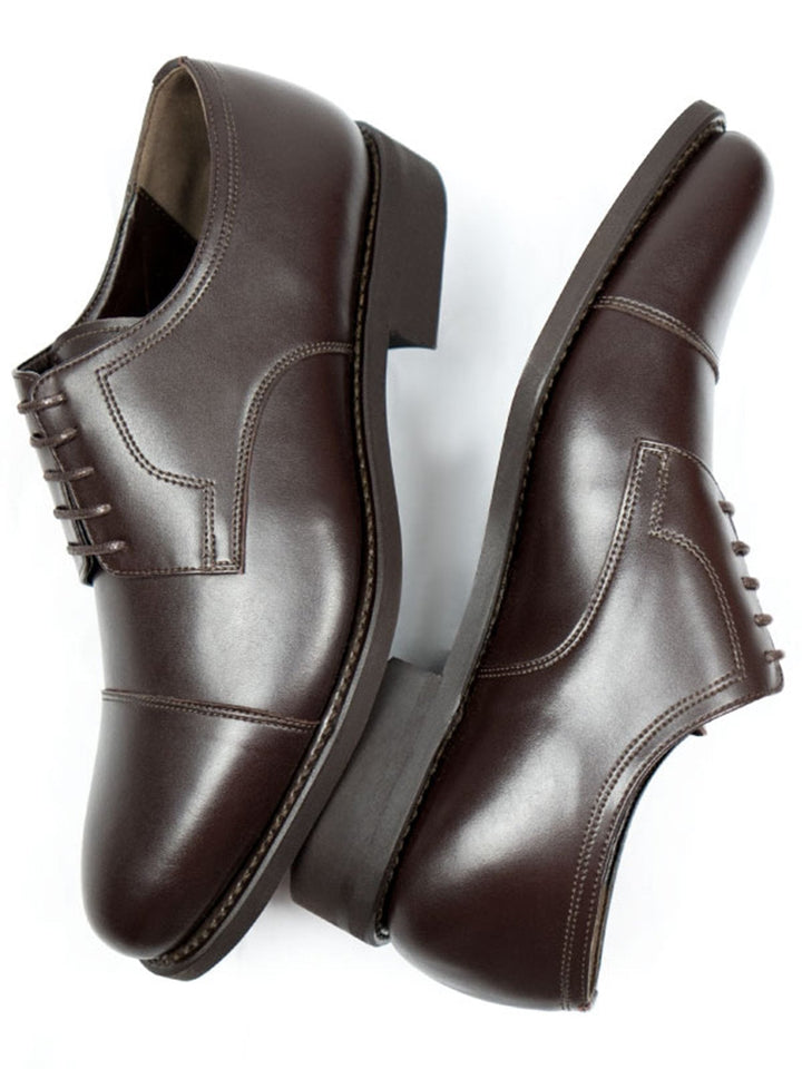 derbies pour homme en cuir vegan marron