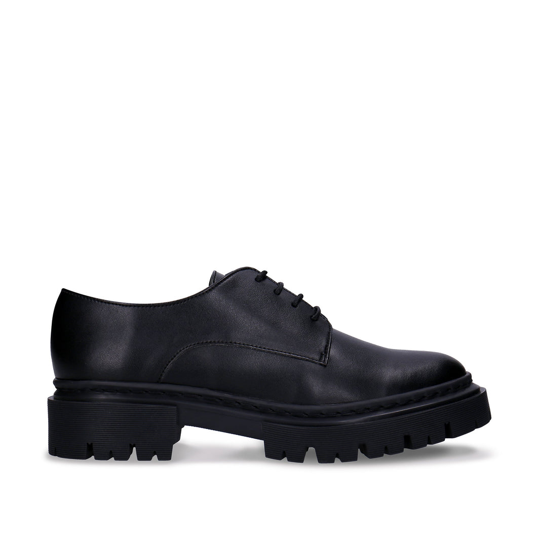 derbies vegan noires avec semelles chunky