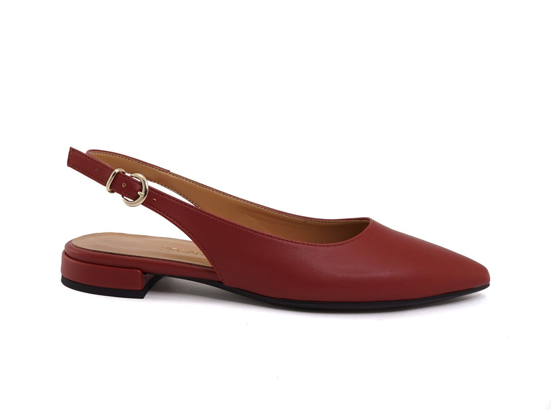 escarpins plat rouge