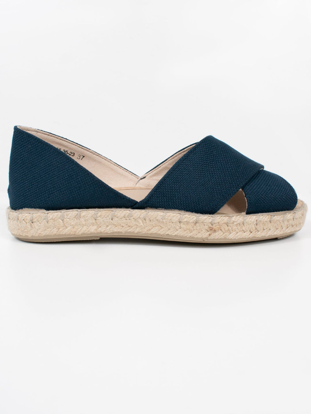 espadrilles vegan en toile recyclée bleu